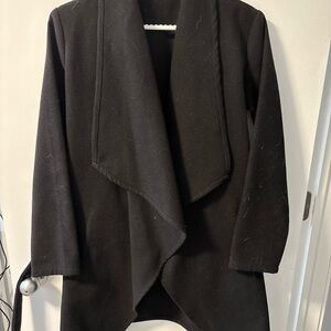 Fashion Nova Elegant Black Women's Wrap Coat